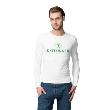 Imagem de Camiseta Enfermagem Manga Longa Profissões Branca - Del France, G