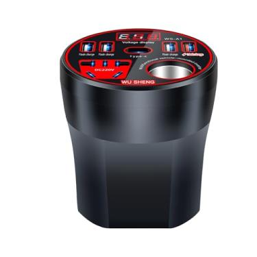 Imagem de Plugue do carregador de carro, porta do carregador de carro | Carregador de carro telefônico Plug de carregamento rápido | Acessórios de viagens para inversor de energia automática versátil para vário