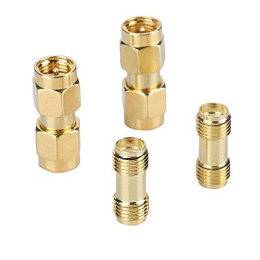 Imagem de Luqeeg Conjunto de Adaptador Macho Sma para Sma, Conector Coaxial Rf Durável para Vários Conjuntos de Transmissão Coaxial, 2 Conjuntos para Engenheiros de Rede