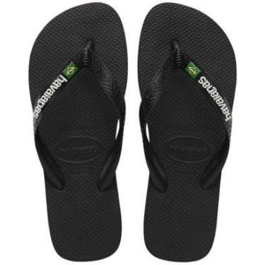 Imagem de Chinelo Dedo Unissex Casual Dia a Dia Clássico Havaianas Brasil Logo-Unissex