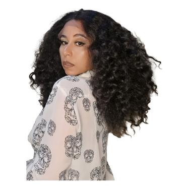 Imagem de Lace Front Média Ondulada Volumosa Fibra Premium