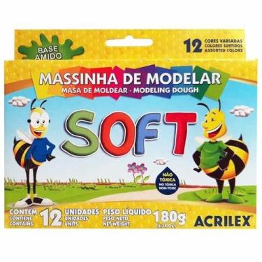Imagem de Massinha de Modelar Soft 12 Cores 180g Acrilex