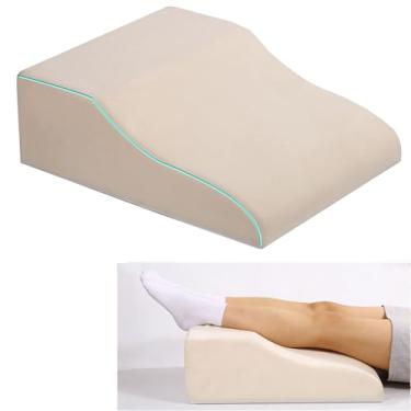 Imagem de MHRZDSH Travesseiros de elevação de perna, travesseiro ergonômico de cunha de espuma de memória/almofadas posicionadoras de pernas, cuidados confortáveis para dor no joelho, quadril, tornozelos