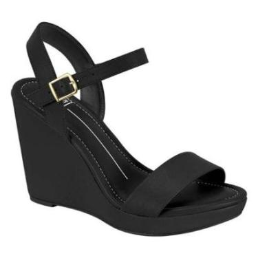 Imagem de Sandália Feminina Anabela Preto Moleca 5411.1502-Feminino