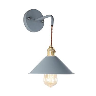 Imagem de Arandela de parede moderna com interruptor liga/desliga, modelo Macaron, soquete E27 Edison em cobre com corpo em pintura fosca, ideal para cabeceira, banheiro e penteadeira.