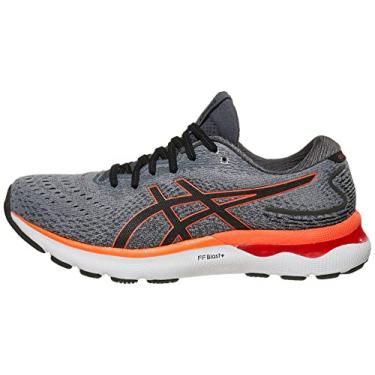 Imagem de ASICS Men's Gel-Nimbus 24 Running Shoes, 12, Sheet Rock/Shocking Orange