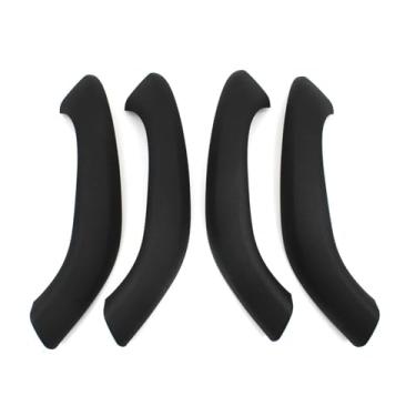Imagem de Compatível com bmw x1 x2 f48 f49 f39 2016-2020 preto bege acessórios do carro esquerda direita maçaneta da porta interior substituição do painel de cobertura exterior substituição(Black 4pcs set)