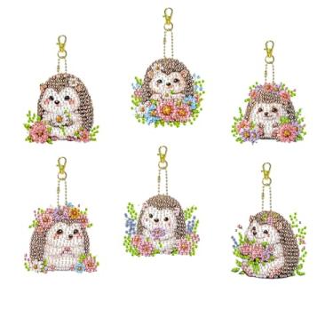 Imagem de SHLUHA Kit de pintura de diamante dupla face para adultos, arte de diamante, porta-chaves, artesanato, decoração de casa, presente de Natal (BB089)