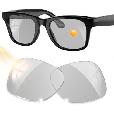 Imagem de pupvus Lentes de reposição para Ray-Ban Meta - 50 mm e 53 mm para RayBan Wayfarer RW4006/4008 e Gen 2 RW4012, Transparente a cinza (transições), 50mm