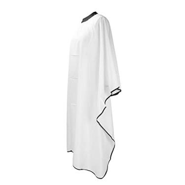 Imagem de KIMISS Avental de Cabeleireiro Ajustável à Prova d'água para Barbeiros - Capa de Barbeiro Versátil para Salão de Beleza e Uso Doméstico, Envoltório de Corte de Cabelo Fácil de Limpar (Branco)