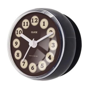 Imagem de Ｂｅｓｇａ Relógio de parede para chuveiro, à prova d'água, compacto e antiembaçante, com ventosa, ideal para quarto, porta de geladeira e banheiro, Style F