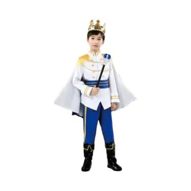 Imagem de Conjunto De Fantasia De Príncipe Medieval Para Meninos Com 7 Peças, Tr