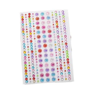 Imagem de Adesivo De Flor Estrela Colorida 3D Com Strass, Tatuagem Falsa Autoade