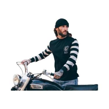 Imagem de Camiseta Masculina Retrô Com Estampa 3D De Motocicleta, Respirável E D