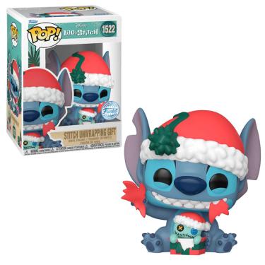 Imagem de Funko Pop Lilo & Stitch 1522 Stitch Unwrapping Gift Special