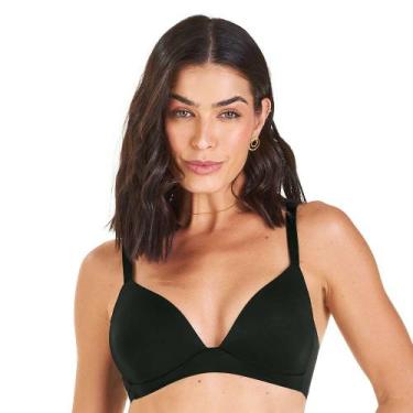 Imagem de Sutiã Triângulo Laser Termofusionado Alças Reguláveis Preto Zee Rucci,