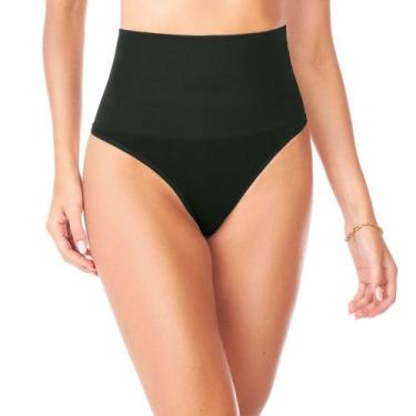 Imagem de Calcinha Fio Dental Modeladora sem Costura Preto Zee Rucci, G