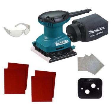 Imagem de Lixadeira Orbital 1/4 Lixa Makita Bo4557 180W + Itens 110V, 110V