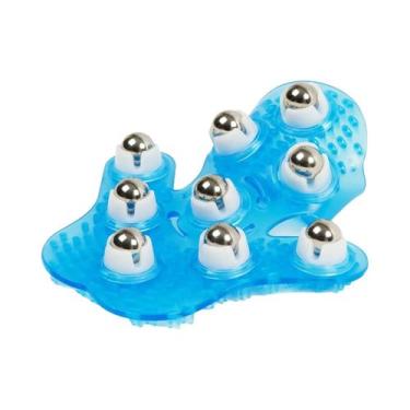 Imagem de Bola De Massagem Portátil Em Forma De Palma Com Rolos Para Cuidado Cor