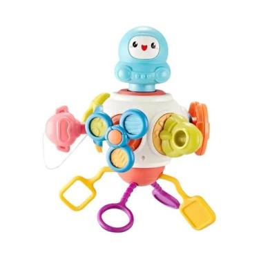 Imagem de Brinquedo Sensorial Montessori Para Bebês 8 Em 1 Cubo Atividade Educac