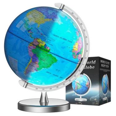 Imagem de World Globe Voxelure 30cm com iluminação para crianças e adultos