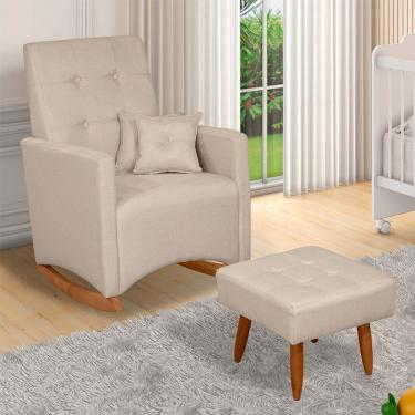 Imagem de Poltrona Amamentacao Ana Com Puff Movellu Home