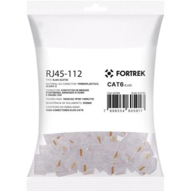 Imagem de Conector Macho CAT6 RJ45 112 Fortrek FK 140EBLI / 100