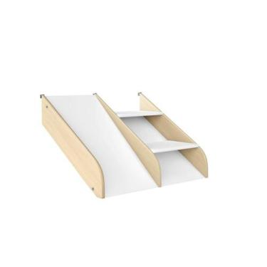 Imagem de Kit Escadinha com Mini Escorregador II Branco/Natural - Casatema, Bran