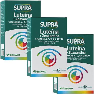 Imagem de Kit 3X Supra Luteina + Zeaxantina - 500mg 60 Cápsulas - Herbamed-Masculino