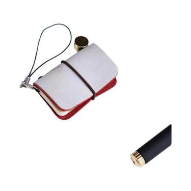 Imagem de Caderno De Viagem Ultra Mini Estilo Couro Retrô, 32 Folhas, 64 Páginas