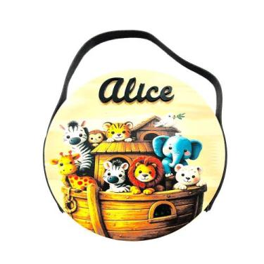 Imagem de Porta Maternidade Arca de Noé Infantil - Nome Personalizado - Drackma