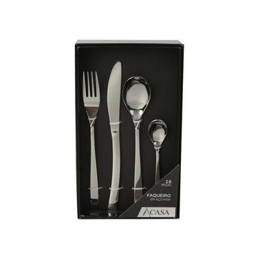 Imagem de Faqueiro Slim Inox 16 Peças - A\CASA