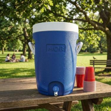 Imagem de Garrafa Térmica Botijão 20L Com Torneira E Alças Resistente Galão Água