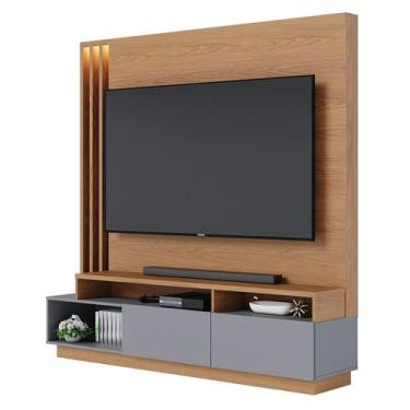 Imagem de Estante Home Theater para Tv 75 Pol. com Led 180cm Maitê C05 Freijó/Ci