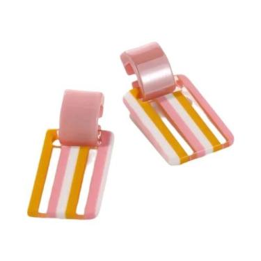 Imagem de Brincos Grandes Coloridos Para Mulheres, Tendência 2024, Joias De Moda