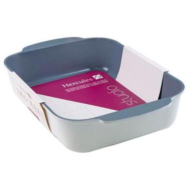 Imagem de Assadeira Trevessa Hercules Retangular Branca Antiaderente Ceramico 25