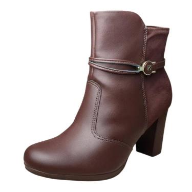 Imagem de Bota Feminino Salto Bloco Confortável Casual Leve Piccadilly