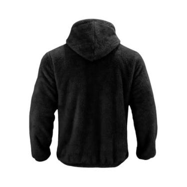 Imagem de Jaqueta Masculina De Moletom Grosso Com Capuz De Lã Coral Quente Com Z