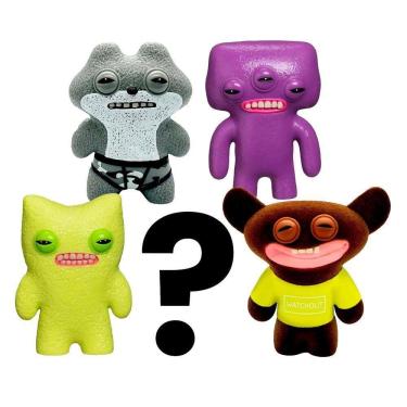 Imagem de Kit Com 5 Mini Bonecos Fuggler 6cm Cinza, Roxo, Verde E Marrom