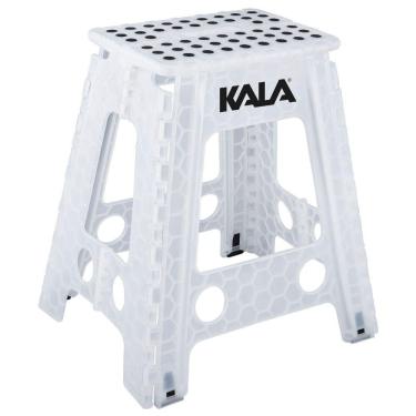 Imagem de Banqueta Plástica Dobrável Branca 45cm Kala