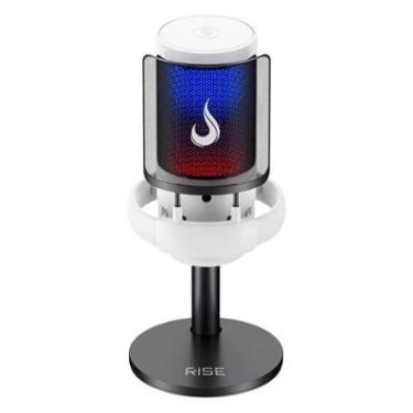 Imagem de Microfone Gamer De Mesa Rise Mode Elite 05, RGB, USB-C, Branco - RM-ME-05-W-Unissex