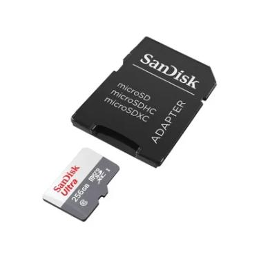 Imagem de Cartão De Memória Sandisk, Microsd 256GB, Classe 10, Adaptador