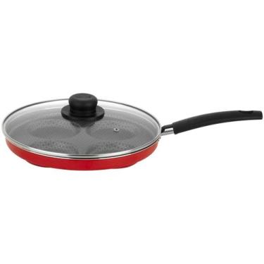 Imagem de Frigideira 4 Ovos Antiaderente Multiflon de Alumínio com Tampa Gourmet