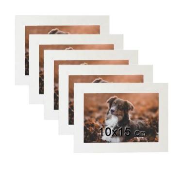 Imagem de Kit 5 Porta Retratos 10x15, Branco - Decoratto Quadros e Espelhos