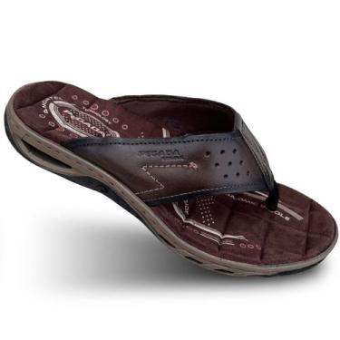 Imagem de Chinelo Pegada Sandália Masculino em Couro 131663 Top Confortável, 131