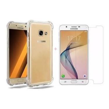 Imagem de Kit Capinha Antichoque Galaxy J7 2016 + Película Vidro Temperado - Uni