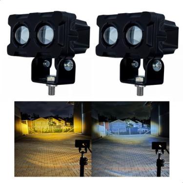 Imagem de Par Farol de Milha LED auxiliar Potente 20W Carro 4x4 jeep Pickup off-