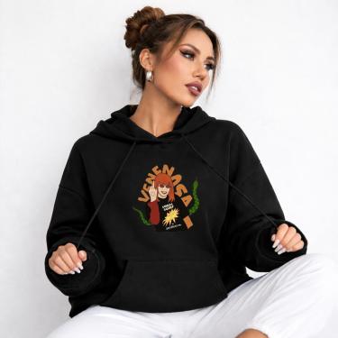 Imagem de Moletom Feminino Estilos Venenosa Estampa Rock-Feminino