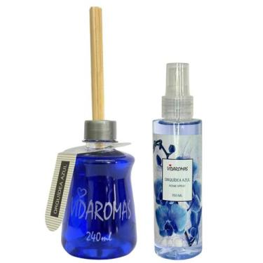 Imagem de Kit Difusor Aromatizador Vareta Home Spray Orquídea Azul - UNI ECCOMME