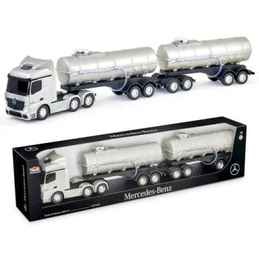 Imagem de Caminhão Mercedes-Benz Actros Rodotrem Tanque Miniatura Brinquedo Real